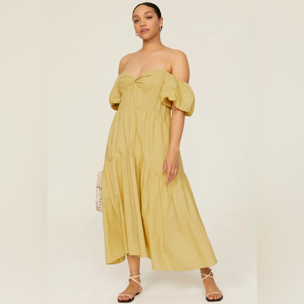 Vince draped puff sleeve dress size 4